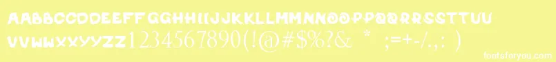 Michinoinku Font – White Fonts on Yellow Background