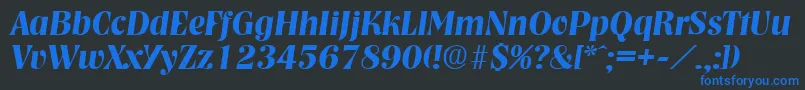 NashvilleDemiboldita Font – Blue Fonts on Black Background