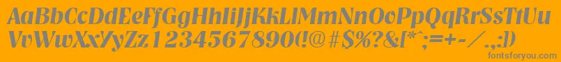 NashvilleDemiboldita Font – Gray Fonts on Orange Background