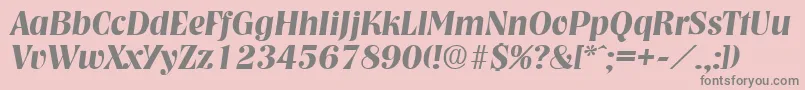 NashvilleDemiboldita Font – Gray Fonts on Pink Background