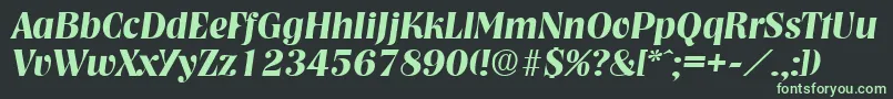 NashvilleDemiboldita Font – Green Fonts on Black Background