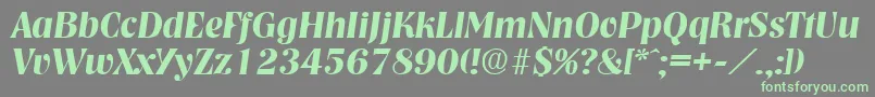 NashvilleDemiboldita Font – Green Fonts on Gray Background
