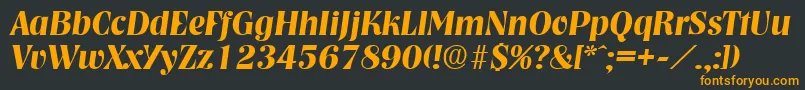 NashvilleDemiboldita Font – Orange Fonts on Black Background