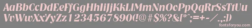 NashvilleDemiboldita Font – Pink Fonts on Gray Background