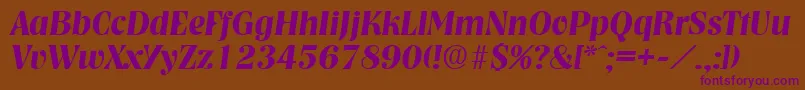 More about NashvilleDemiboldita Font NashvilleDemiboldita Font – Purple Fonts on Brown Background