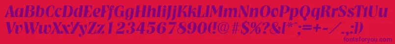 More about NashvilleDemiboldita Font NashvilleDemiboldita Font – Purple Fonts on Red Background