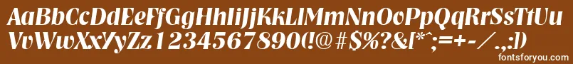 NashvilleDemiboldita Font – White Fonts on Brown Background