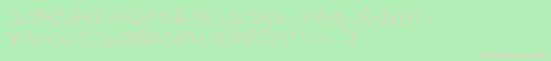 Havelseen Font – Pink Fonts on Green Background