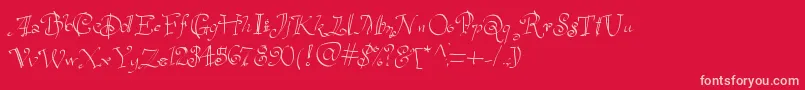 Havelseen Font – Pink Fonts on Red Background