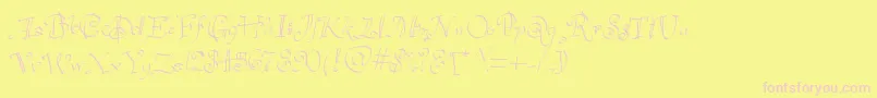 Havelseen Font – Pink Fonts on Yellow Background