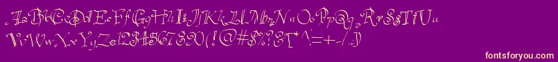 Havelseen Font – Yellow Fonts on Purple Background