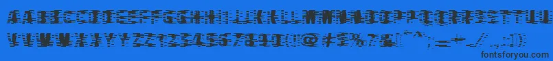 VtcbadhangoverRegular Font – Black Fonts on Blue Background