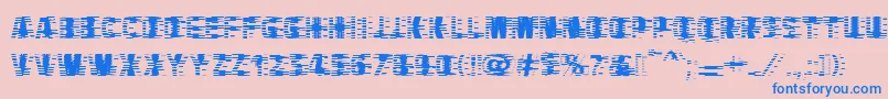 VtcbadhangoverRegular Font – Blue Fonts on Pink Background
