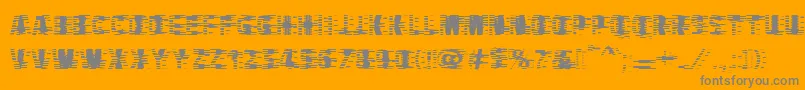 VtcbadhangoverRegular Font – Gray Fonts on Orange Background