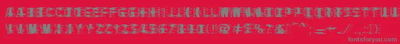 VtcbadhangoverRegular Font – Gray Fonts on Red Background