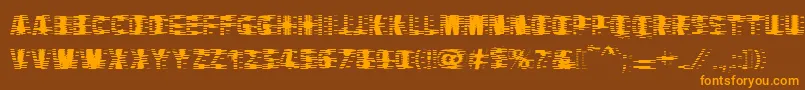 VtcbadhangoverRegular Font – Orange Fonts on Brown Background