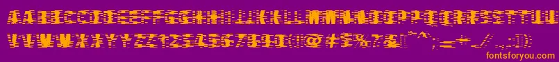 VtcbadhangoverRegular Font – Orange Fonts on Purple Background