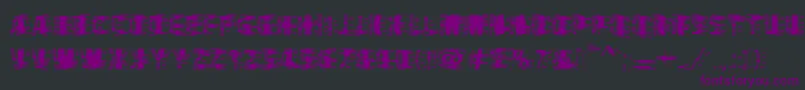 Шрифт VtcbadhangoverRegular – фиолетовые шрифты на чёрном фоне