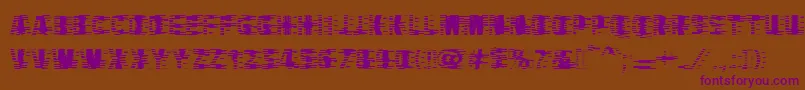 VtcbadhangoverRegular Font – Purple Fonts on Brown Background