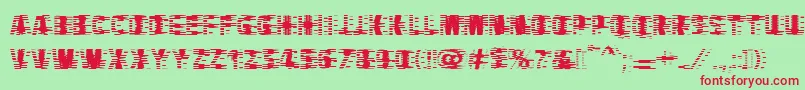 VtcbadhangoverRegular Font – Red Fonts on Green Background