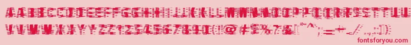 VtcbadhangoverRegular Font – Red Fonts on Pink Background