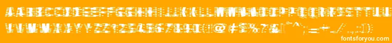 フォントVtcbadhangoverRegular – オレンジの背景に白い文字