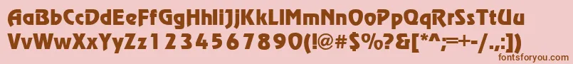 Regata Font – Brown Fonts on Pink Background