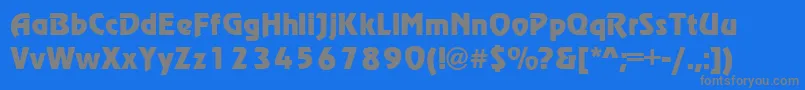 Regata Font – Gray Fonts on Blue Background