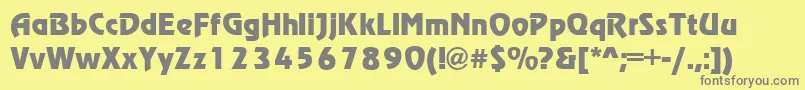Regata Font – Gray Fonts on Yellow Background