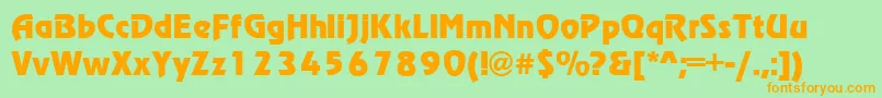Regata Font – Orange Fonts on Green Background