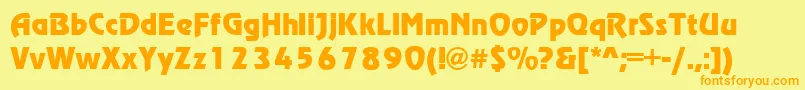 Regata Font – Orange Fonts on Yellow Background