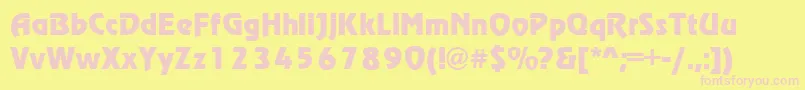 Regata Font – Pink Fonts on Yellow Background