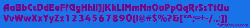 Regata Font – Purple Fonts on Blue Background