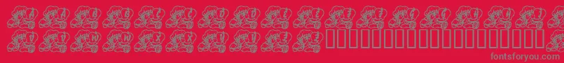 LmsABerryNiceBaby Font – Gray Fonts on Red Background