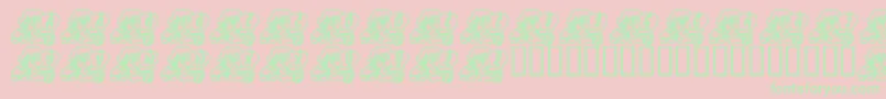 LmsABerryNiceBaby Font – Green Fonts on Pink Background