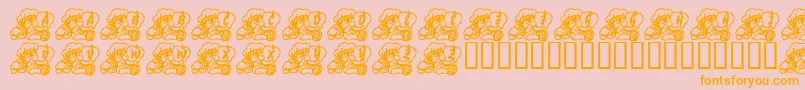 LmsABerryNiceBaby-fontti – oranssit fontit vaaleanpunaisella taustalla