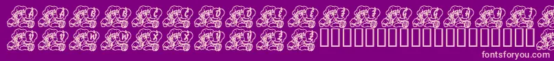 フォントLmsABerryNiceBaby – 紫の背景にピンクのフォント