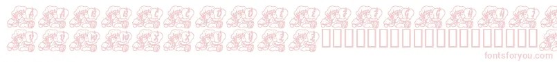 Fonte LmsABerryNiceBaby – fontes rosa em um fundo branco