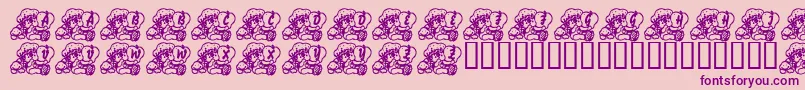 LmsABerryNiceBaby-Schriftart – Violette Schriften auf rosa Hintergrund