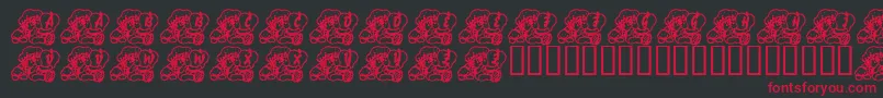 LmsABerryNiceBaby Font – Red Fonts on Black Background