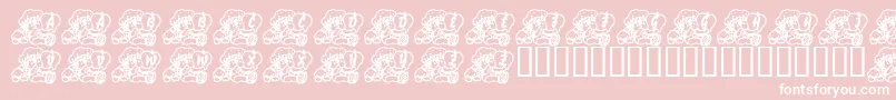 LmsABerryNiceBaby-Schriftart – Weiße Schriften auf rosa Hintergrund