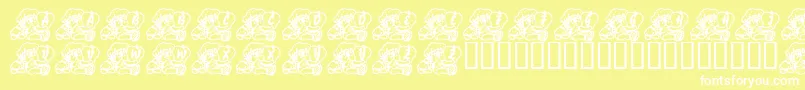 LmsABerryNiceBaby Font – White Fonts on Yellow Background