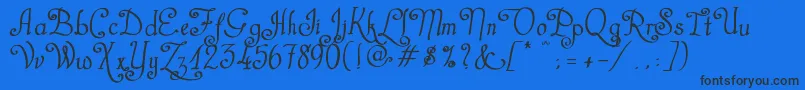 CastalStreetBold Font – Black Fonts on Blue Background