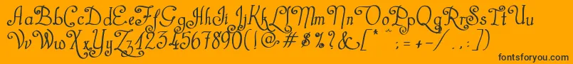 CastalStreetBold Font – Black Fonts on Orange Background