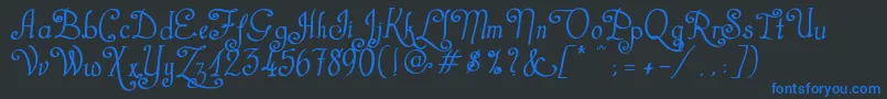 CastalStreetBold Font – Blue Fonts on Black Background