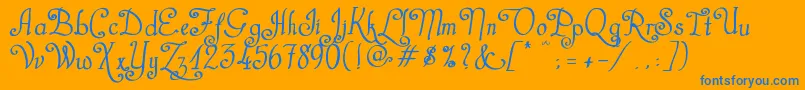 CastalStreetBold Font – Blue Fonts on Orange Background