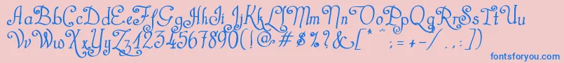 CastalStreetBold Font – Blue Fonts on Pink Background
