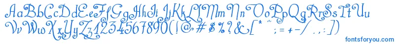 Шрифт CastalStreetBold – синие шрифты на белом фоне