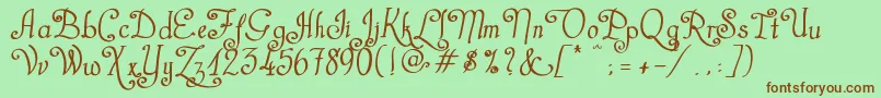 CastalStreetBold Font – Brown Fonts on Green Background