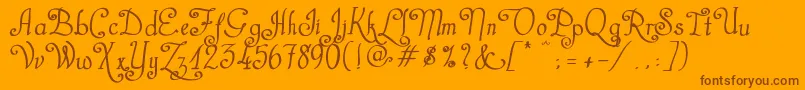 Шрифт CastalStreetBold – коричневые шрифты на оранжевом фоне
